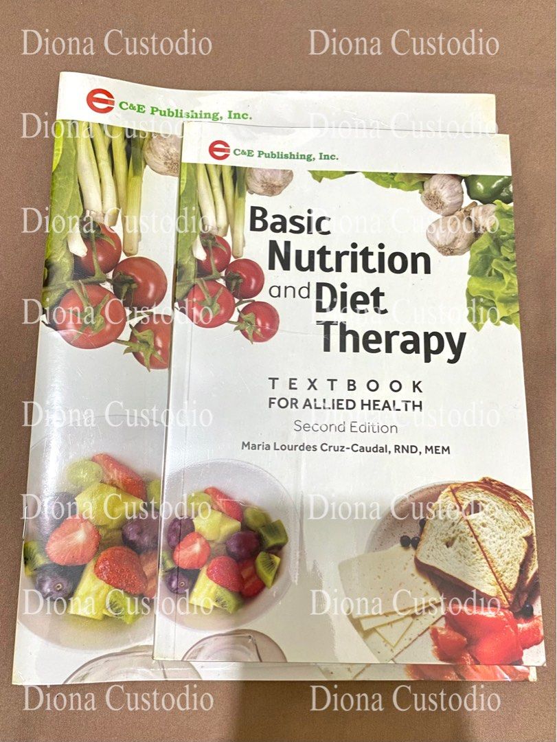 Basic Nutrition & Diet Therapy (Textbook & Lab. Manual) (Category: Textbooks) located in Las Pinas. Submitted by sashimeii (Listing ID 1465362799, Image 1). Description: hello future RN ! are you interested in buying my nursing books? I am selling these since I already graduated and thankfully passed the board exam this August 2026. :) these books really helped me out throughout my nursing school, and i want to help someone who are in need also. 