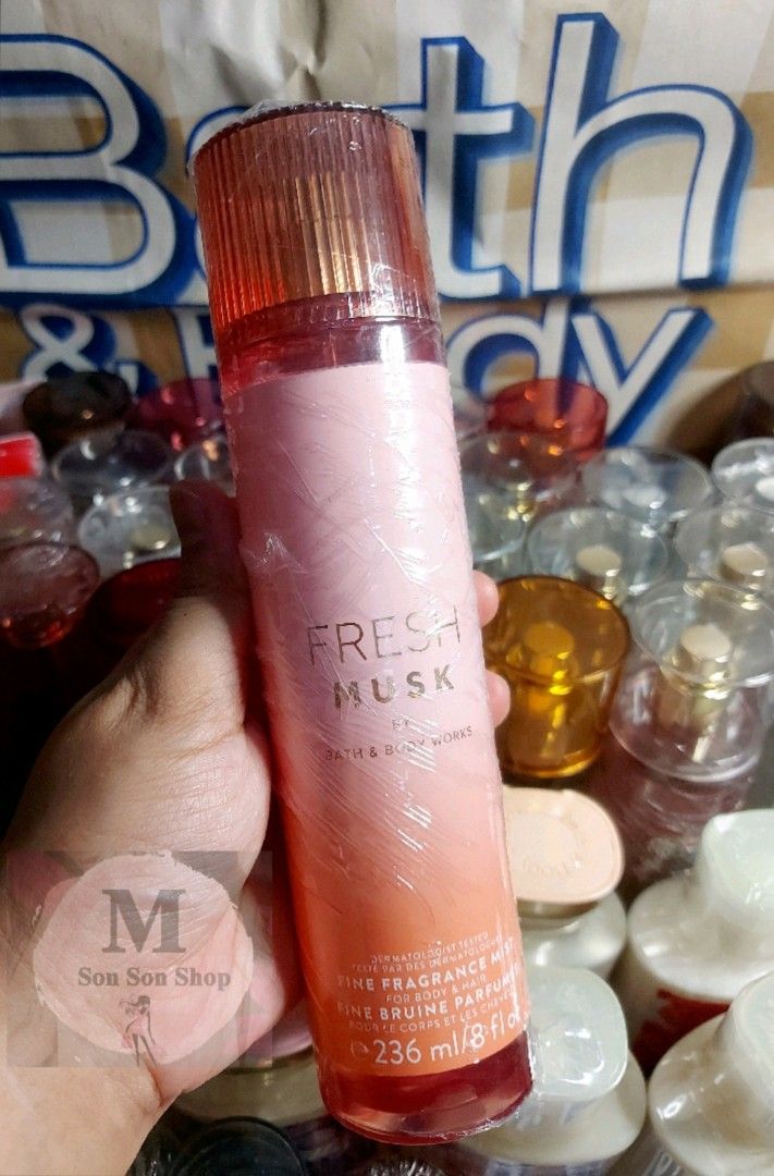 Bbw👉FRESH MUSK👈 (Category: Fragrance & Deodorants) located in Manila. Submitted by msonsonshop (Listing ID 1465314223, Image 1). Description: A clean, woody-floral fragrance mist. 🇵🇭On hand from🇨🇦 👉MIST 👉FULL PAYMENT REQUIRED BEFORE SHIPPING 👉FOR PICK OR MEET UP CASH PAYMENT ONLY. ❌️No paper bag inclusion 👉Dont Forget to share your experience by leaving a review and follow my shop thank you🙏🥰.
