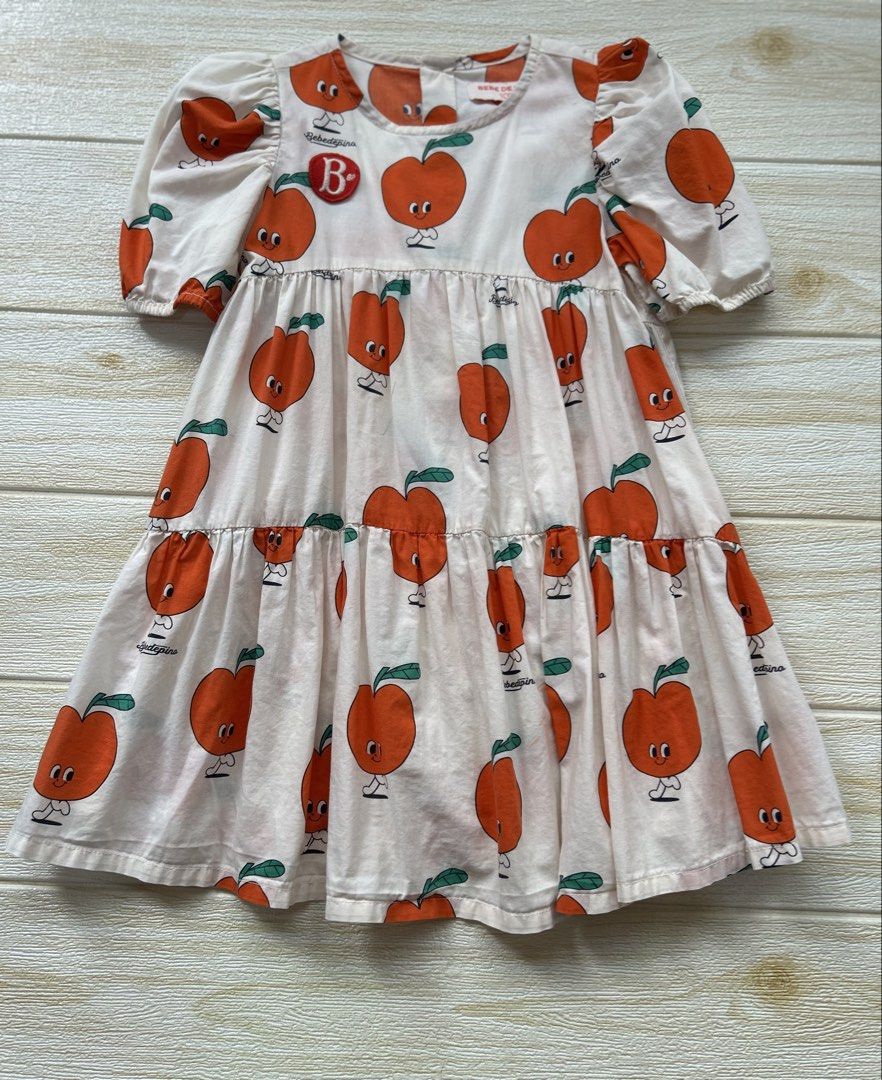 Bebedepino Apple dress 3T (Category: Babies & Kids Fashion) located in Cebu City. Submitted by yjainani (Listing ID 1465218936, Image 1). Description: small flaw: pen mark.