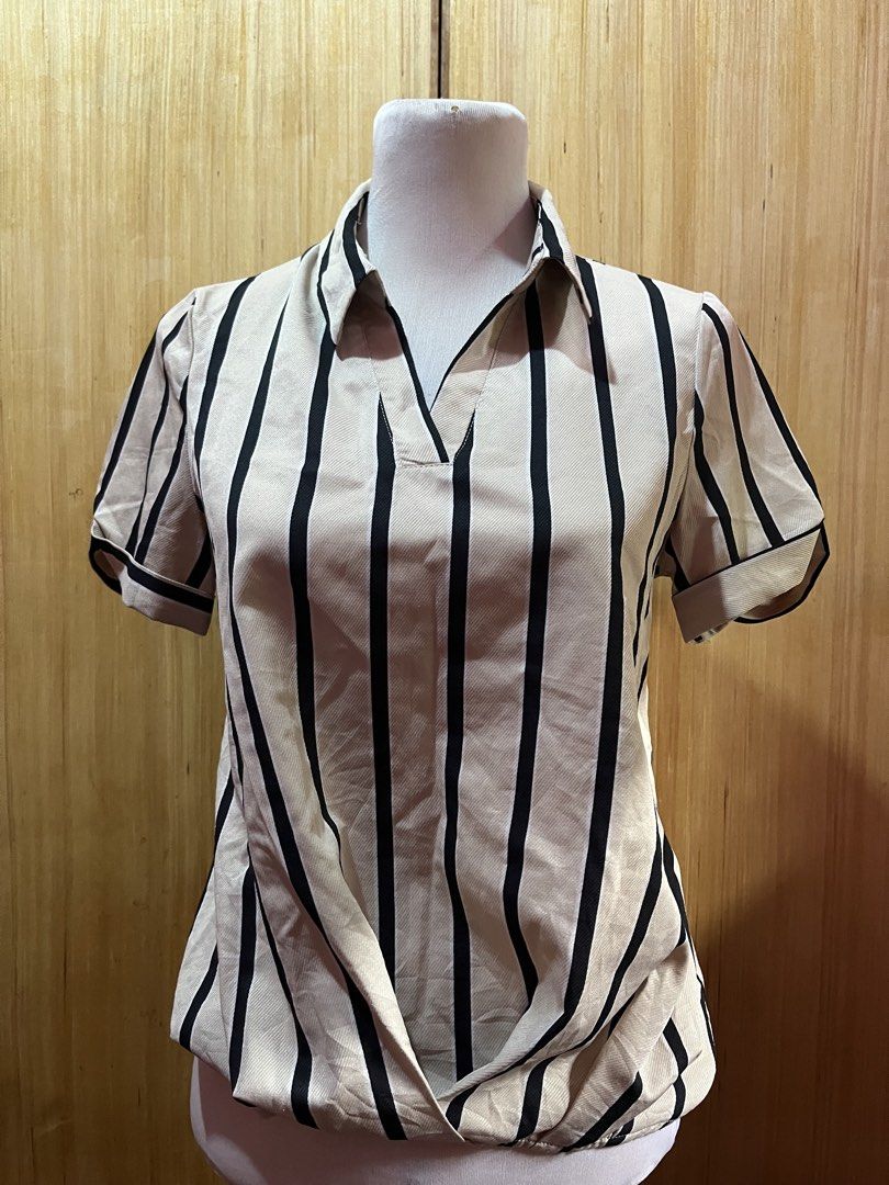 Beige Brown Color Forrmal Blouse with Collar (Category: Blouses) located in Manila. Submitted by acregala.21 (Listing ID 1465239586, Image 1). Description: .