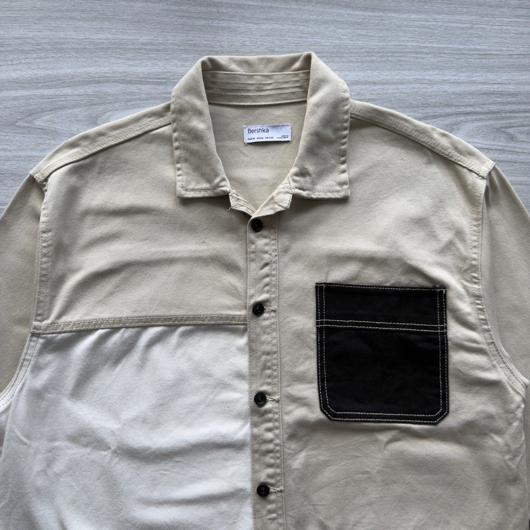 Bershka Denim Coverall Jacket (Category: Coats, Jackets and Outerwear) located in Zamboanga. Submitted by timelytreasuresthrift (Listing ID 1465214738, Image 3). Description: Bershka Denim Coverall Jacket Excellent Condition Actual measurements (Inches): 29.5 Length 23 Armpit to armpit 20 Shoulder 24 Sleeve Php 1,500 + sf.