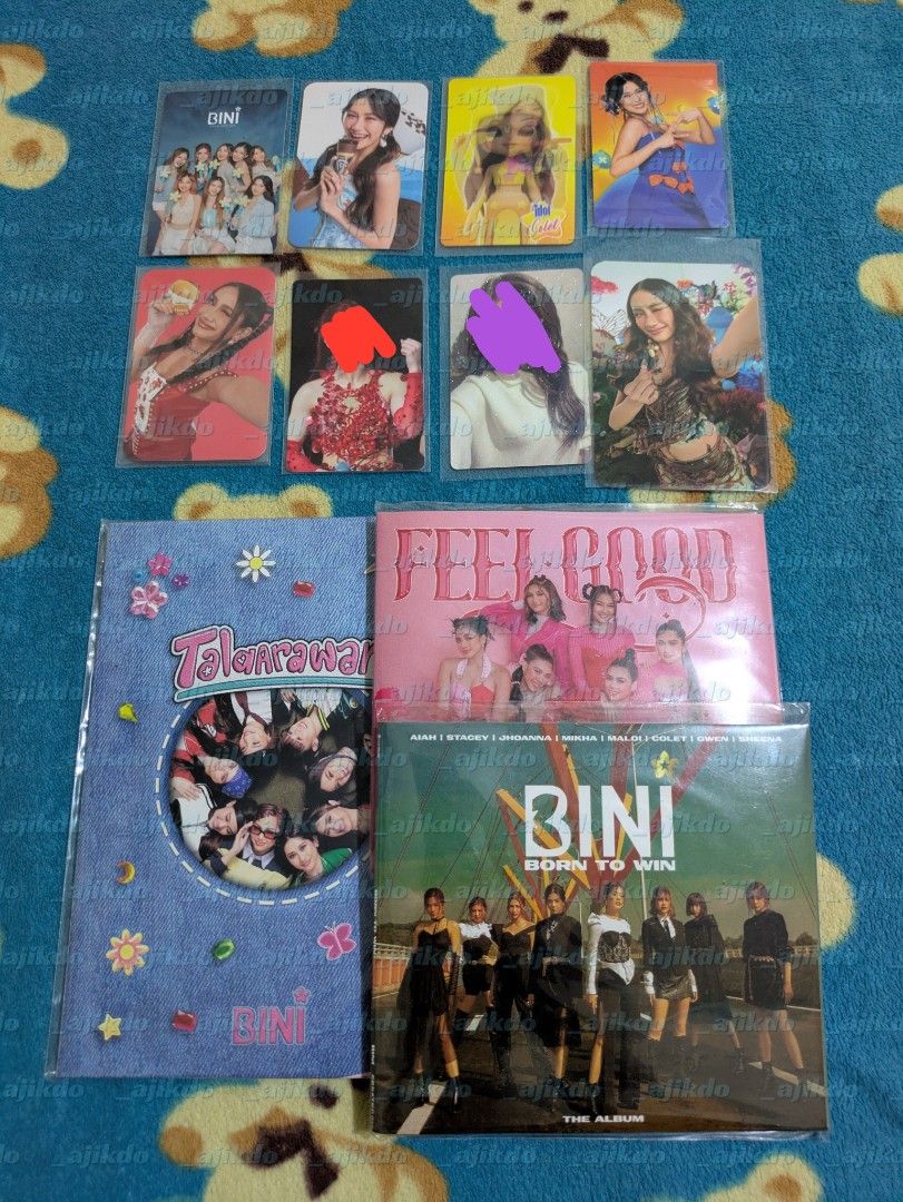 BINI Assorted Merch (Sheena, Mikha, Colet, Maloi) (Category: Other Merchandise) located in Tacloban City. Submitted by 0309sales (Listing ID 1465309969, Image 1). Description: sold as set.