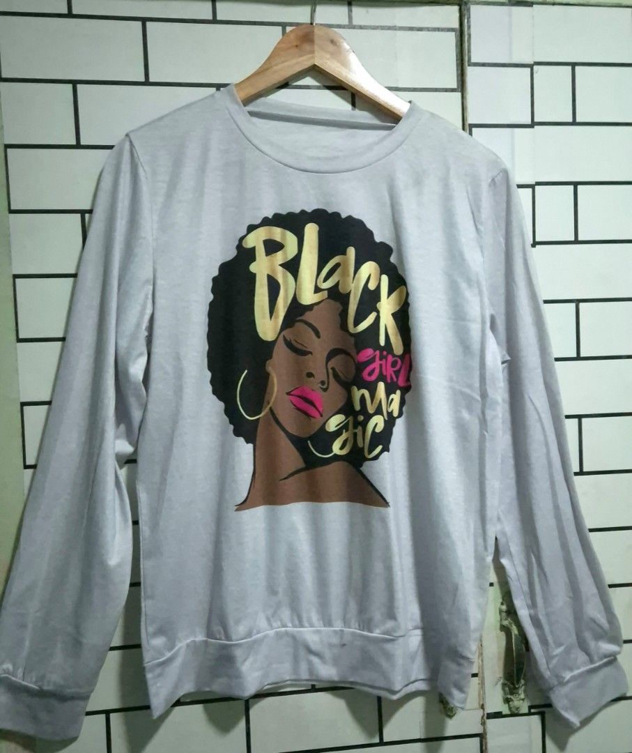Black Girl Magic Pullover (Category: Longsleeves) located in Bulacan. Submitted by rgrs.collexn (Listing ID 1464396096, Image 3). Description: Lightweight ung tela. up to 42" bust. ✨ Check out my listings for more affordable preloved finds! ✨ Please manage your expectations as all items are preloved. Any flaw/s, if applicable, will be clearly indicated in the item description. ‼️ No joy reservers or bogus buyers. ‼️ Clicking "Offer" means you are