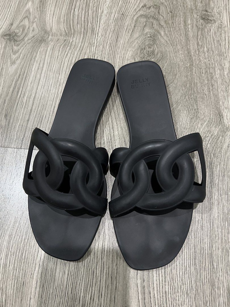 Black Jelly Bunny Sandals size 38 (Category: Flats & Sandals) located in Paranaque City. Submitted by sorajapanluxshoppe (Listing ID 1465192606, Image 1). Description: Bought for 2k thailand brand size 38.