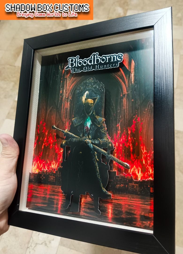 Bloodborne Video Game Shadow box (Category: Nintendo) located in Quezon City. Submitted by natzuki10 (Listing ID 1465191704, Image 2). Description: PTPA Bloodborne Video Game Shadow Box Height: 10 inches Width: 8 inches *Handmade Pixel Shadow Boxes *Accepting Customized Designs *Perfect for Gamers & Collectors #videogames #nintendo #roomdecor #collection #gamer #gift.
