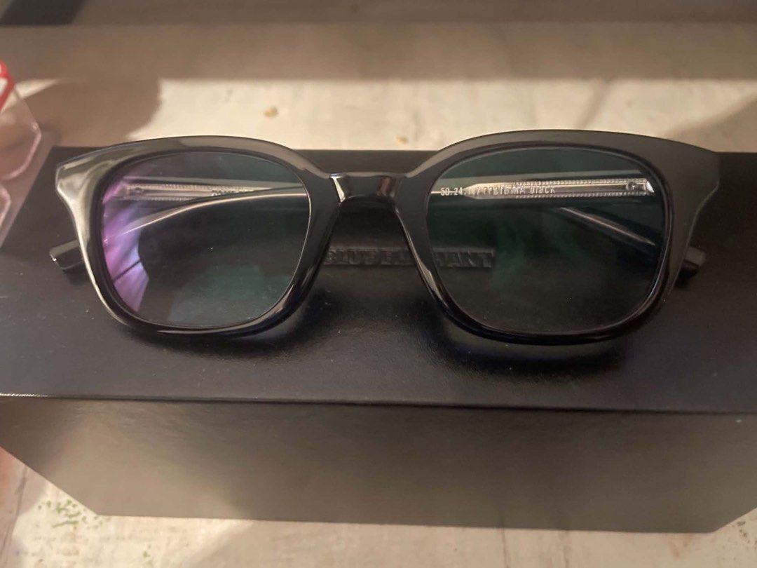 Blue Elephant Sigma Black Glasses (Category: Sunglasses & Eyewear) located in Makati City. Submitted by rs_listings (Listing ID 1465324347, Image 1). Description: - Brand/Model: Blue Elephant Sigma - Frame: Black square frames - Inclusions: Original black branded storage box - Condition: Clean overall, minimal wear on hardware 2pcs - 1 stock, 1 with grade (but still has original lens).