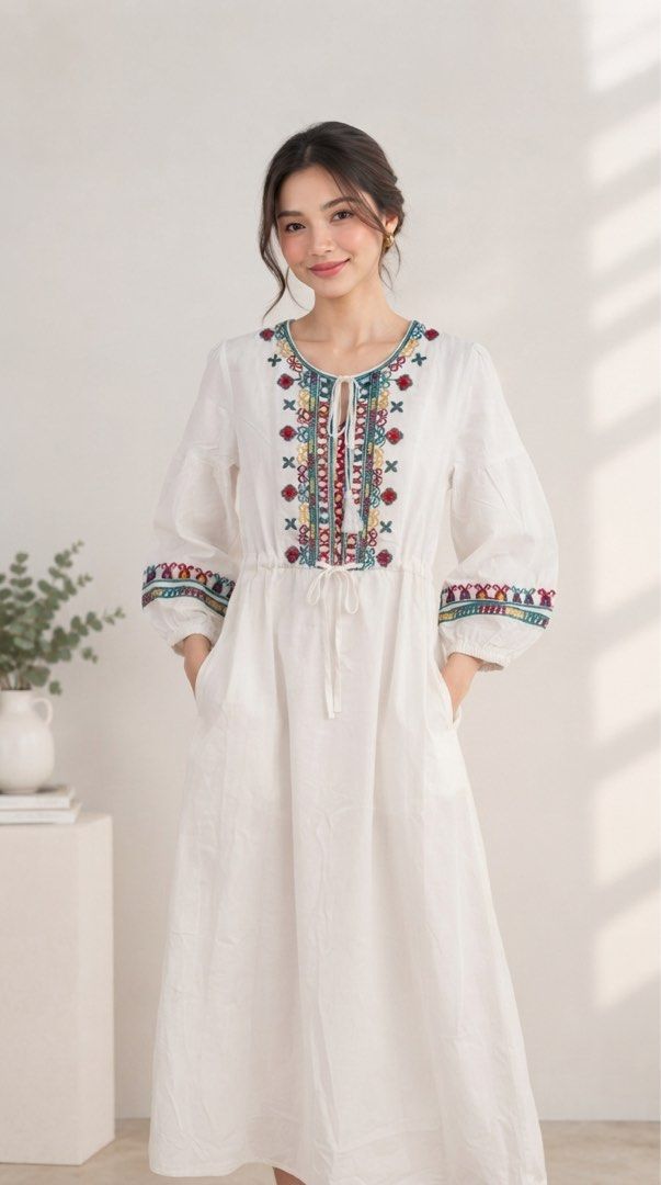 Boho Dress (Category: Dresses) located in Nabua. Submitted by prlvdthgss (Listing ID 1465258928, Image 1). Description: The photo is AI-generated ✨ Boho inspired dress🌸 Best fit is large-xl Price+sf Gcash/Maribank 📍camsur, bicol.