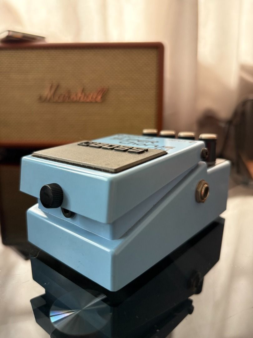 Boss CH-1 Super Chorus Guitar Pedal (Category: Musical Instruments) located in Mandaluyong City. Submitted by reginaldg0597 (Listing ID 1465226543, Image 3). Description: - Iconic Boss CH-1 Super Chorus pedal in classic light blue - Fully functional with standard controls: E. Level, Equalizer, Rate, and Depth - Powered by a standard 9V battery or power supply - Velcro already attached to the backplate, ready for your pedalboard - Shows normal cos