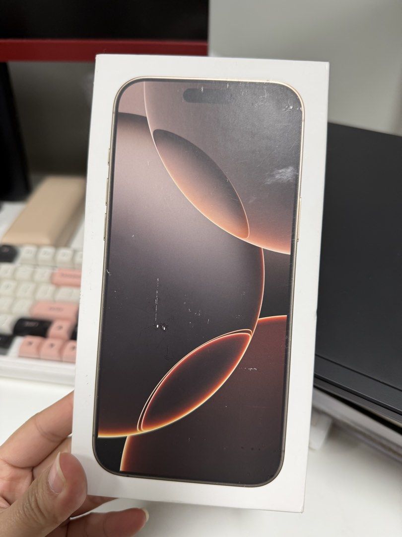 (Box only) iPhone 16 Pro Max (Category: iPhone 16 Series) located in Marikina City. Submitted by mdespiritu (Listing ID 1465297001, Image 1). Description: iPhone 16 Pro Max BOX ONLY Traded-in my phone at Digimap recently. They only take the unit itself..