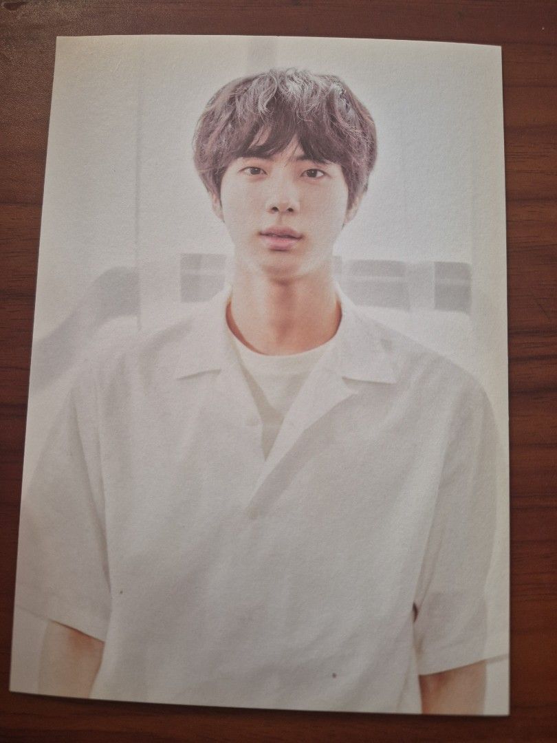 Jin Postcard from 2018 BTS Exhibition (Oneul) (Category: K-Wave Merchandise) located in Imus. Submitted by shopestepanimey (Listing ID 1465382268, Image 1). Description: Postcard from 2018 BTS Exhibition (Oneul).