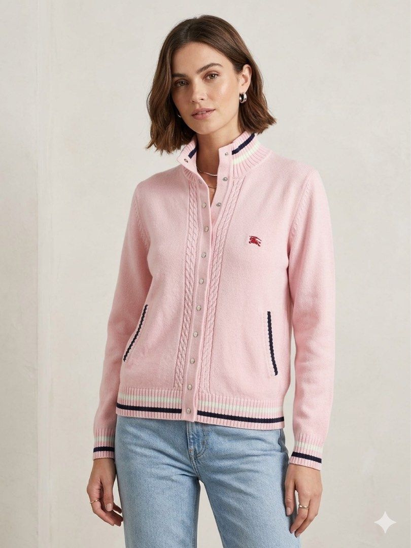Burberry Blue Label Knitted Jacket (Category: Luxury Apparel) located in Calapan. Submitted by axlefinestpicks (Listing ID 1460787081, Image 1). Description: Great condition. Made in Japan. Fits medium to semi-large women’s. Gcash payment. J&T Shipping nationwide..