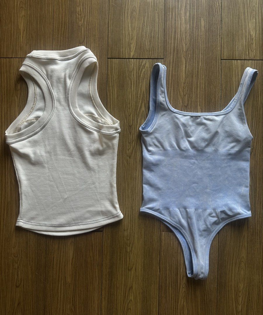 Buy 1 take 1 ‼️ basic top, basic bodysuit (Category: Sleeveless) located in Caloocan City. Submitted by 2ndfash (Listing ID 1465202714, Image 2). Description: Good as new! Perf for basic fits ‼️ Fits xs to small.