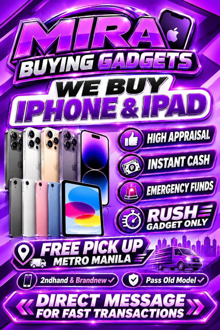 BUYING RUSH GADGETS (Category: iPhone 16 Series) located in Manila. Submitted by mahid1 (Listing ID 1465228731, Image 1). Description: 𝐁𝐑𝐀𝐍𝐃𝐍𝐄𝐖 𝐎𝐑 𝐒𝐄𝐂𝐎𝐍𝐃𝐇𝐀𝐍𝐃 𝐰𝐢𝐭𝐡 𝐨𝐫 𝐰𝐢𝐭𝐡𝐨𝐮𝐭 𝐈𝐒𝐒𝐔𝐄 𝐖𝐨𝐫𝐤𝐢𝐧𝐠 𝐔𝐧𝐢𝐭𝐬 📌𝐑𝐔𝐒𝐇 𝐏𝐑𝐈𝐂𝐄 𝐎𝐍𝐋𝐘 ‼️ 𝐏𝐦 𝐚𝐠𝐚𝐝 𝐆𝐚𝐰𝐢𝐧 𝐧𝐚𝐭𝐢𝐧𝐠 𝐏𝐄𝐑𝐀 𝐲𝐚𝐧𝐠 𝐧𝐚𝐤𝐚 𝐓𝐀𝐌𝐁𝐀𝐊 𝐌𝐎 𝐍𝐀 𝐆𝐀𝐃𝐆𝐄𝐓𝐒 🫱🏻‍🫲🏽𝐊𝐄𝐒𝐀 𝐌𝐀𝐒𝐈𝐑𝐀 𝐋𝐀𝐍𝐆 𝐉𝐀𝐍 💕 🚨𝐖𝐄 𝐁𝐔𝐘 : 𝐈�