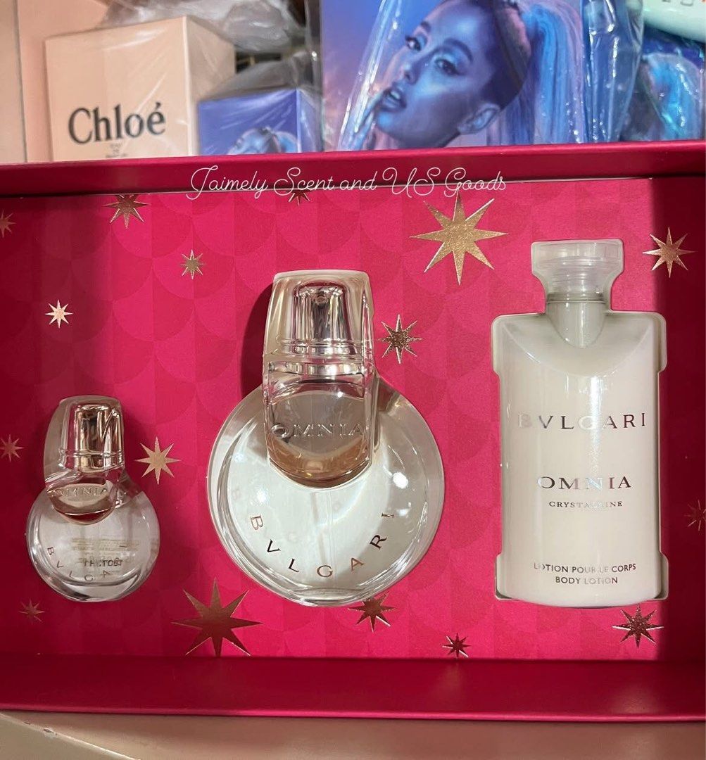 BVLGARI OMNIA CRYSTALLINE EDT SET (Category: Fragrance & Deodorants) located in Las Pinas. Submitted by jaimelyscent_ (Listing ID 1465261314, Image 3). Description: BVLGARI OMNIA CRYSTALLINE EDT SET ✅NEW ARRIVAL FROM MACY’S 🇺🇸 ✅100ML FULL BOTTLE/15ML TRAVEL SIZE/ 100ML PERFUMED LOTION IN SIGNATURE BOX 💯% ORIGINAL CHEAPER THAN MALL PRICE 📌8999 SALE PRICE GRAB IT NOW.