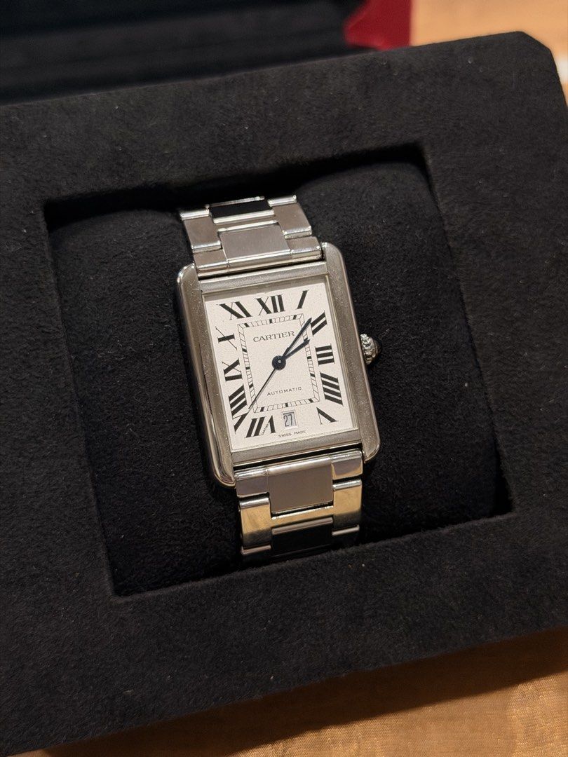Cartier Tank Solo XL (Category: Luxury Watches) located in Santa Rosa. Submitted by ktd312 (Listing ID 1465184539, Image 1). Description: Cartier Tank Solo XL - Ref. W5200028 - 2017 - Double Box, Complete Links, with Card.
