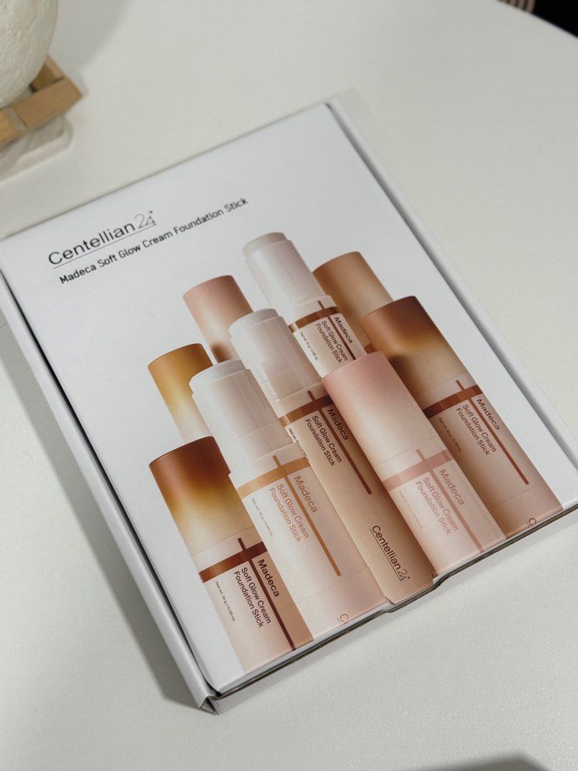 Centellian24 Madeca Soft Glow Cream Foundation Stick Set (Category: Makeup) located in Manila. Submitted by preshyyyyy_ (Listing ID 1465308276, Image 1). Description: Complete collection of Centellian24 Madeca Soft Glow Cream Foundation Sticks. Includes 5 shades from 001 Porcelain to 005 Tan. Each stick contains 10g of product with TECA for hydration and smooth coverage. Unopened box with all shades intact. Great way to try multiple tones or find