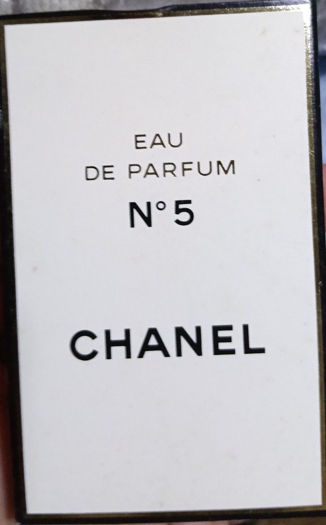 Chanel No. 5 Eau de Parfum 50ml (Category: Fragrance & Deodorants) located in Antipolo. Submitted by vastgem_4c8da8 (Listing ID 1465278108, Image 2). Description: - Authentic Chanel No. 5 Eau de Parfum - Volume: 50ml bottle - Rich amber-colored fragrance - Clear glass bottle with signature faceted stopper - Embossed volume and Chanel branding on the bottom label - Includes original paper packaging and promotional paper - Ships securely packaged.