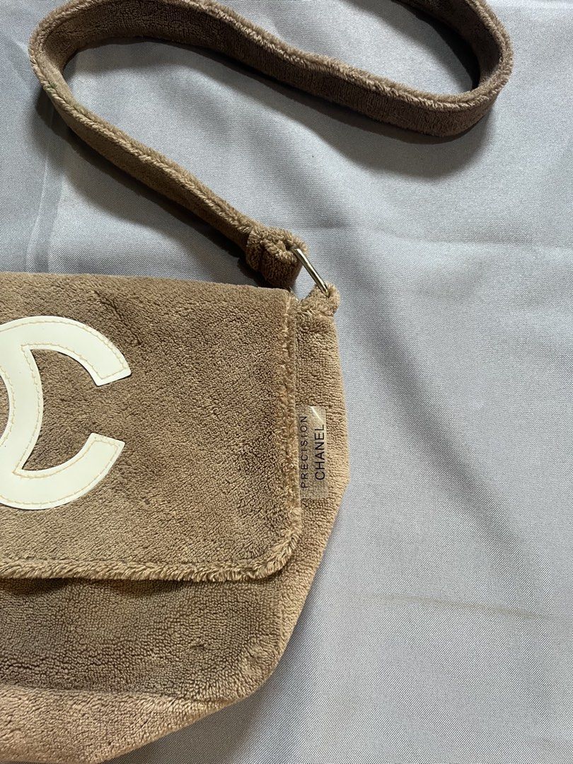 Chanel Precision VIP Bag (Category: Cross-body Bags) located in Bacolod City. Submitted by used.garms11 (Listing ID 1465281950, Image 3). Description: Chanel Precision VIP Bag Authentic Pristine Condition Actual Color: Brown Terry Cloth Material No issues Overall condition: 9.5/10.