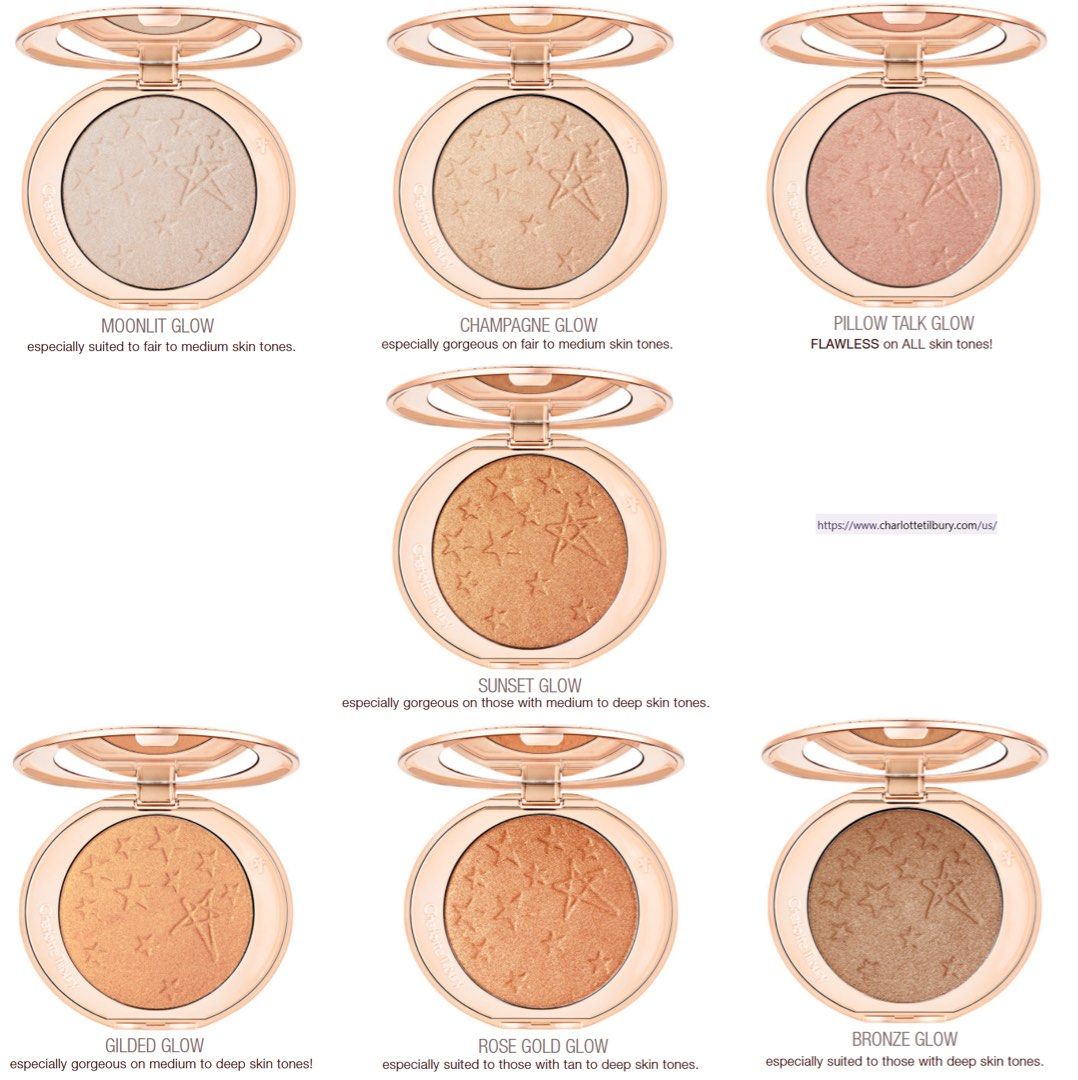 Charlotte Tilbury Glow Highlighter (Category: Makeup) located in Taytay. Submitted by angeltyyyy (Listing ID 1465206291, Image 1). Description: selling this highlighter from Charlotte Tilbury Highlighter, love thissss!! Available Shades: Champagne Glow - ₱1400 Pillow Talk Glow - ₱1300 loc: taytay, rizal (can also ship from QC and Pasay, depending on sched 💗).