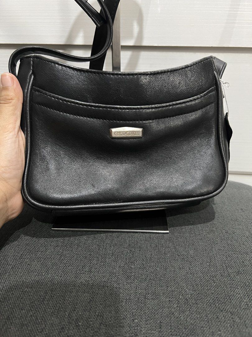 cherokee leather mini shoulder bag (Category: Cross-body Bags) located in Paranaque City. Submitted by sorajapanluxshoppe (Listing ID 1465180465, Image 3). Description: decluttering with signs of usage genuine leather on tag.