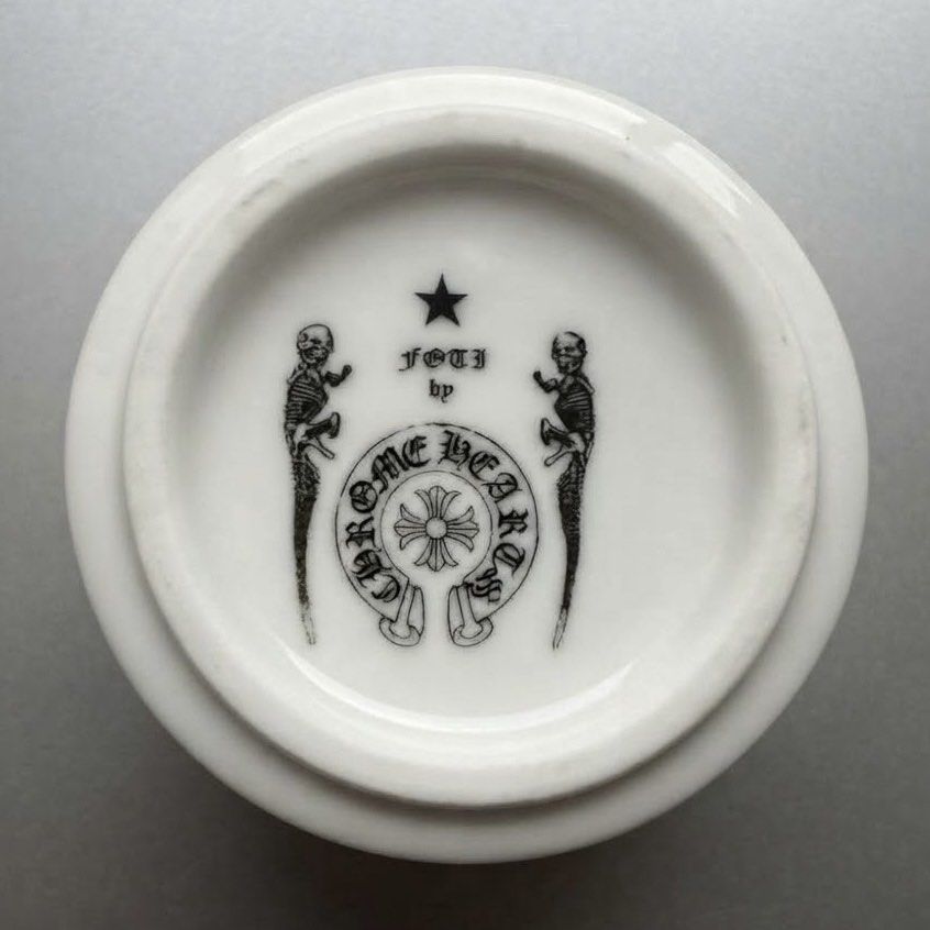 Chrome Hearts Tokyo Teacup (Category: Coffee & Tea Tableware) located in Davao. Submitted by ckkb1821 (Listing ID 1465350118, Image 1). Description: Chrome Hearts Tokyo Joe Foti Ceramic Teacup As new condition, no issue ₱10,0000 only - Shipped!.