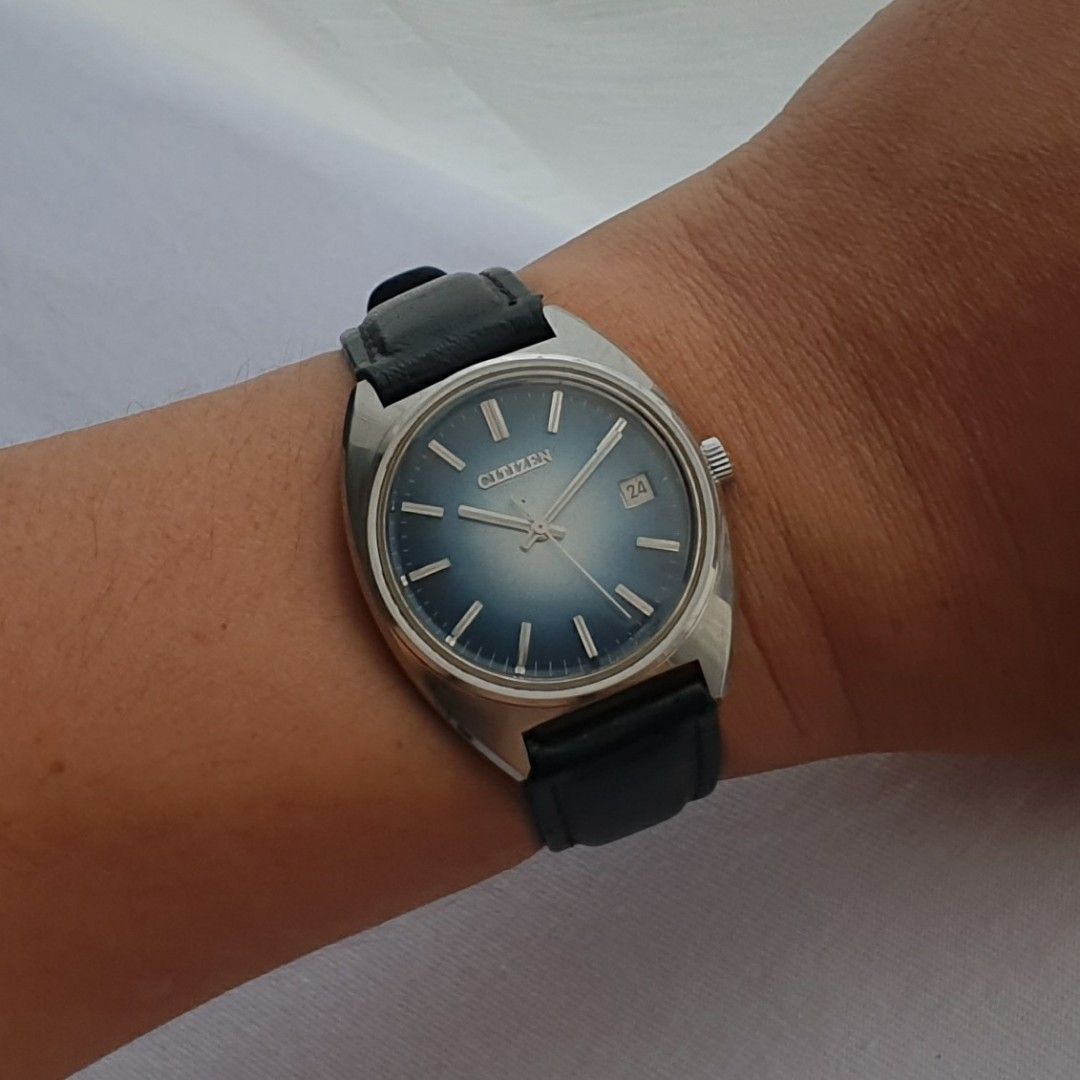 Citizen Automatic Blue Dial Watch (Category: Men's Watches) located in Quezon City. Submitted by WasalakTwo (Listing ID 1465259428, Image 1). Description: Bought in Japan Good working condition Accurate timekeeping 36mm case 18mm lugs Novaliches, QC Open for delivery nationwide.