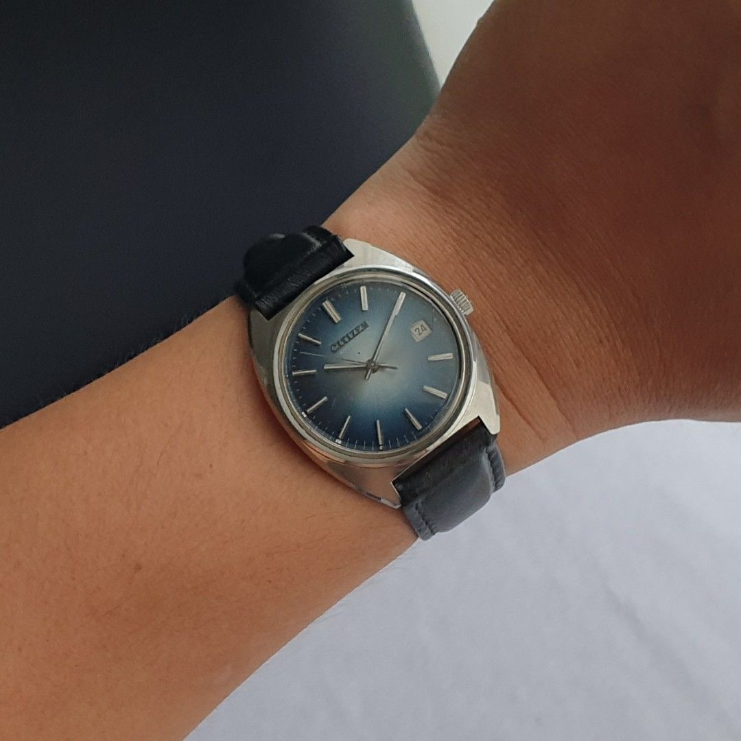 Citizen Automatic Blue Dial Watch (Category: Men's Watches) located in Quezon City. Submitted by WasalakTwo (Listing ID 1465259428, Image 3). Description: Bought in Japan Good working condition Accurate timekeeping 36mm case 18mm lugs Novaliches, QC Open for delivery nationwide.