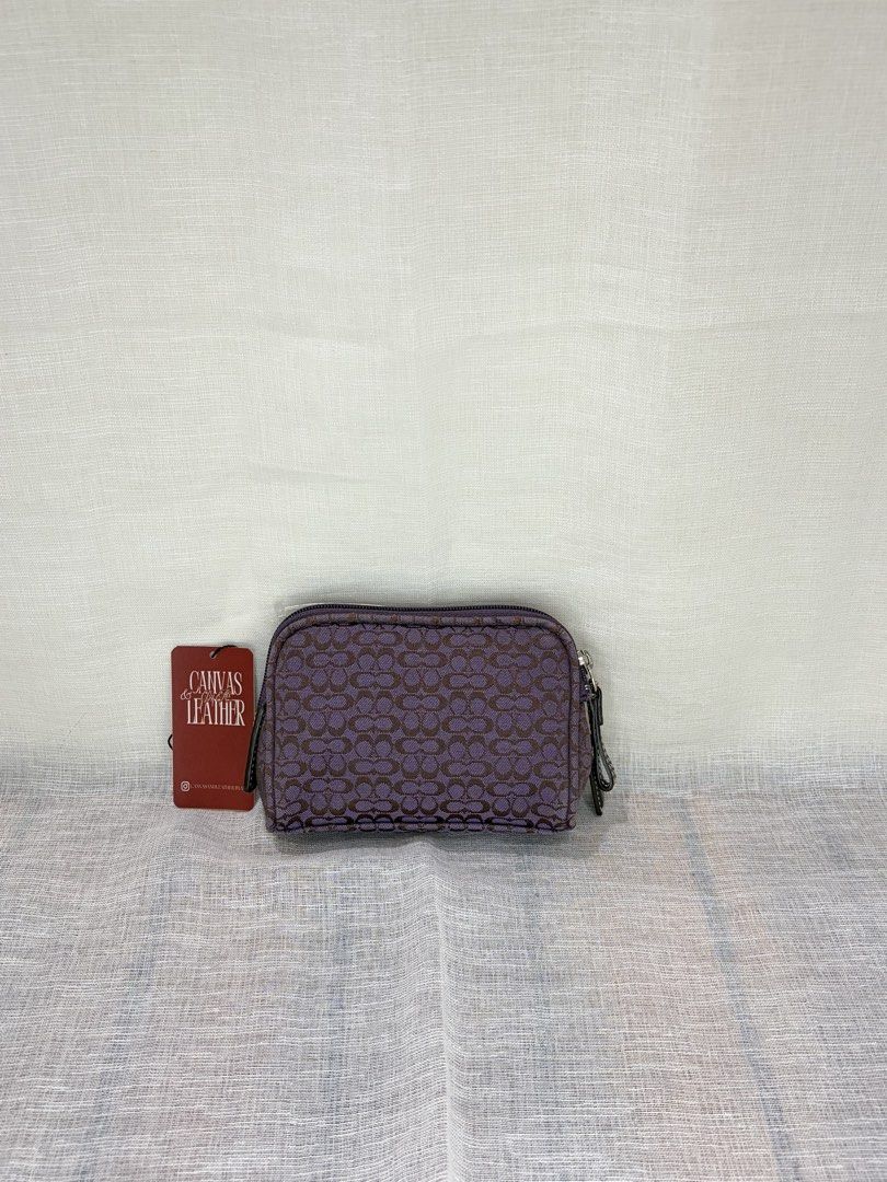 Coach Jacquard Pouch (Category: Luxury Bags & Wallets) located in Laoac. Submitted by canvasandleatherbyaliii (Listing ID 1465308718, Image 2). Description: Rank A/SA - Excellent/Like New Condition .