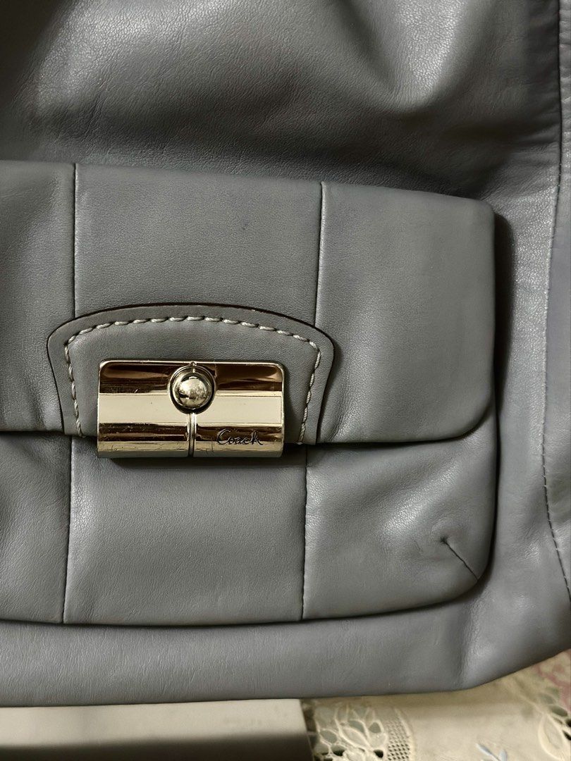 Coach Kirstin (Category: Shoulder Bags) located in Cainta. Submitted by angellyy_ (Listing ID 1465109759, Image 3). Description: Authentic Coach Kirstin Leather hobo Medium No hangtag and sling Like new Minimal flaw at the back - unnoticeable color transfer Condition - 9/10 .