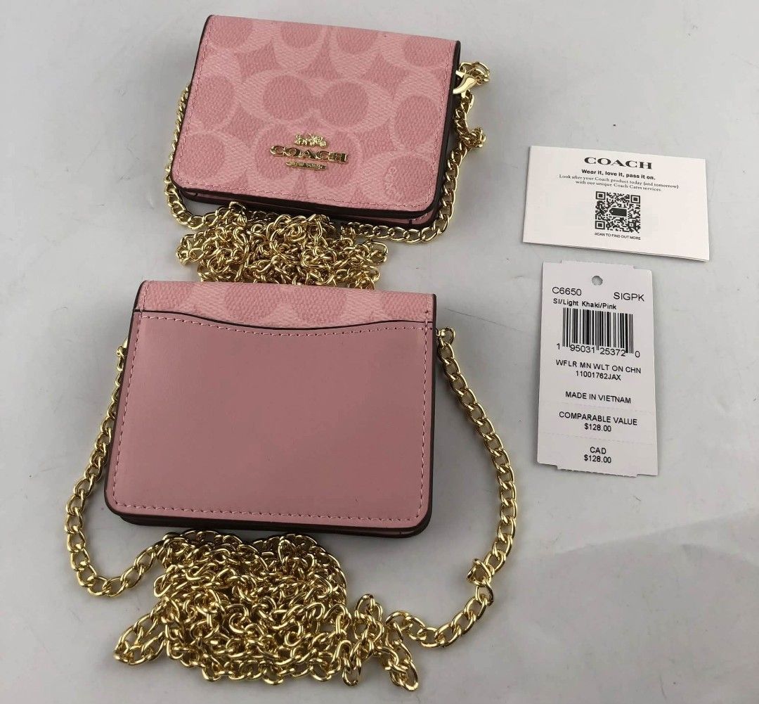 Coach Mini Chain Wallet in Signature (Category: Wallets & Card holders) located in Quezon City. Submitted by bagsboutiqueph (Listing ID 1465318685, Image 3). Description: LAST PRICE POSTED. LIMITED STOCKS! BRANDNEW WITH INCLUSIONS. COLOR MAY SLIGHTLY VARY IN ACTUAL DUE TO LIGHTING AND CAMERA SETTING. OTHER PHOTOS WILL BE SEND DURING PURCHASE AND FOR SURE BUYERS ONLY. WHEN IN DOUBT, DO NOT ORDER. THANK YOU..