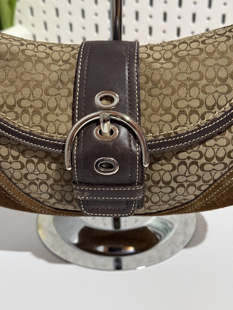 Coach Mini Soho in suede (Category: Luxury Bags & Wallets) located in Manila. Submitted by angelferre04294 (Listing ID 1465371723, Image 2). Description: Coach Mini Soho in suede Actually photo are posted napo every detail. (Manage your expectation po mga sissy since ito po at vintage bag na) It come's with generic dustbag cch.