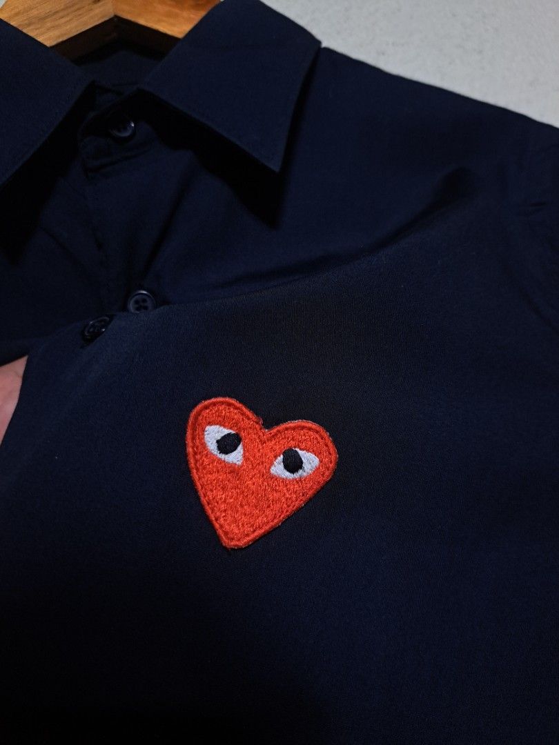 Comme Des Garcons PLAY Button down (Category: Formal Shirts) located in Dumaguete. Submitted by jayarbajad49160 (Listing ID 1465289060, Image 3). Description: Comme Des Garcons PLAY Button down As jew Condition Color rate:9.8/10 No issue Size Small Width:19 Length:27 Loc dumaguete city visayas.