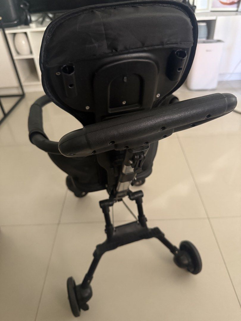 Compact Foldable Baby Stroller Grey Black (Category: Strollers) located in Baliuag. Submitted by supremo__h (Listing ID 1465189918, Image 3). Description: - Color: Sleek Grey and Black - Design: Compact and folds flat for easy travel and storage - Safety: Secure safety harness and protective wrap-around handrail - Comfort: Supportive backrest for your little one - Mobility: Smooth-rolling wheels for effortless daily errands and quick trips.