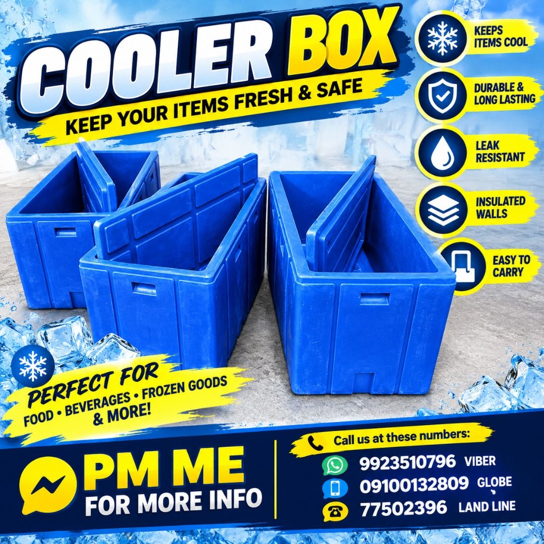 COOLER BOX (Category: Looking For) located in Caloocan City. Submitted by trzl_liza14 (Listing ID 1465213223, Image 1). Description: ✅ Guaranteed lowest price ✅ Quality products ✅ Big discount for bulk orders ✅ 100% LEGIT TRUSTED SUPPLIER! ✅ With Complete Legal Documents ✅ BIR Registered We Supply All Kinds Of PPE Supplies, Raincoat, Hard Hat, Cooler Box, Plastic Trash Bin, Road Barriers, Kayak Boats, Crystal Kayak, Traffic Cone, T-Bollards & All