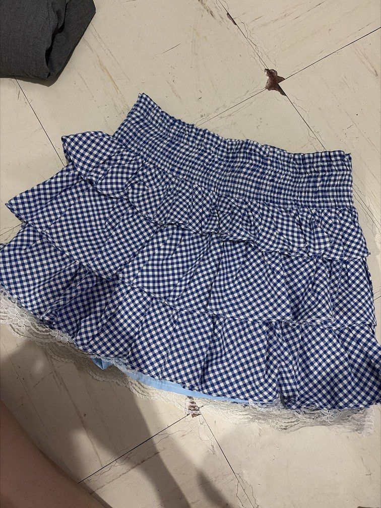 coquette plaid ruffle mini skirt (Category: Skirts) located in Manila. Submitted by sujipoj (Listing ID 1465309678, Image 1). Description: .