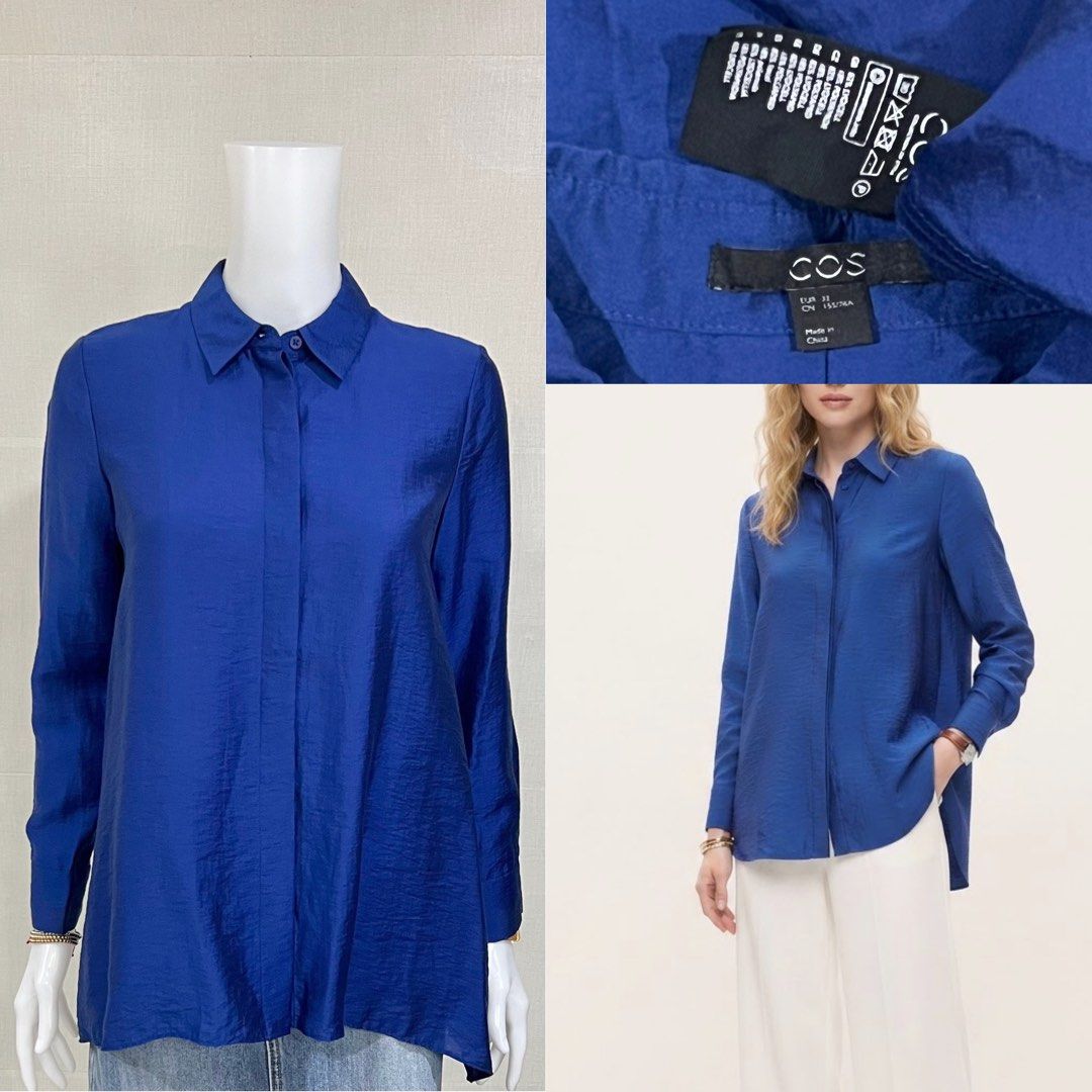 Cos Royal Blue Long Back LS Blouse (Category: Longsleeves) located in Cebu City. Submitted by kei.flmn (Listing ID 1465181611, Image 1). Description: 📌PLEASE READ BEFORE MAKING AN OFFER Excellent Condition (No issues) Size:Fits Small (S) - [x] Flat Lay Measurements (in inches): - [x] Bust: 36 “ - [x] Length Reference: Mannequin Height : 5’4” (First-come, first-served basis) Due to an increased number of joy reservers and fake buyers, offers will