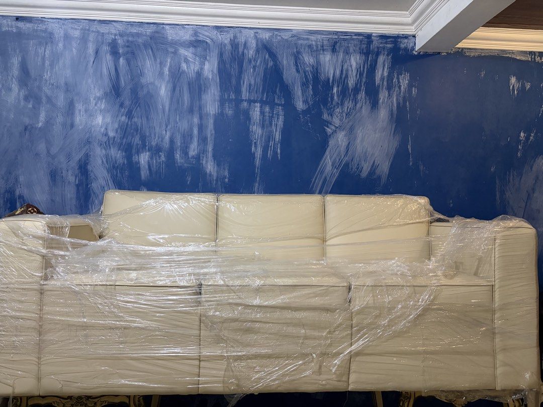Cream 3-Seater Sofa (Category: Sofas) located in Makati City. Submitted by sausage011 (Listing ID 1465323337, Image 1). Description: - Cream 3-seater sofa with a solid and sturdy build - Wrapped securely in plastic film, perfect for safe storage or transport - Elegant tufted design on both seat and back cushions - Features structured armrests and stylish, elevated short legs - Versatile neutral tone that easily fits any living room aesthetic - Av