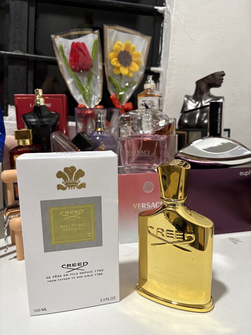 Creed Millesime Imperial 100ml Eau de Parfum (Category: Fragrance & Deodorants) located in Caloocan City. Submitted by esnairahhh (Listing ID 1465379598, Image 1). Description: - Tester Creed Millesime Imperial - Size: 100ml / 3.3 fl. oz. (Full size) - Condition: Brand new, box opened only for photos - Inclusion: Original retail box - Scent Profile: Unisex fragrance with fresh marine and citrus notes - Value: Excellent deal compared to mall retai