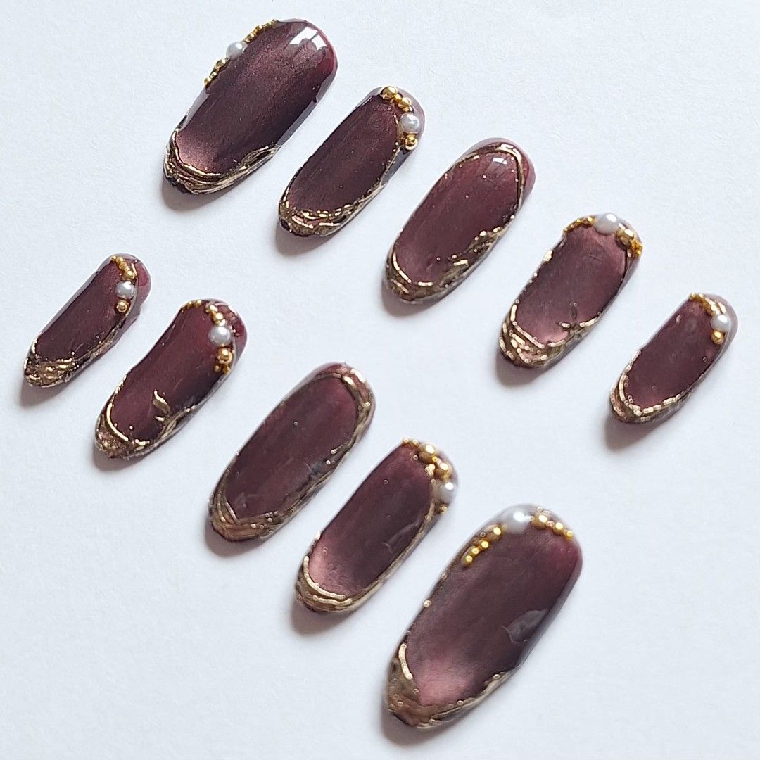 Custom press on nails (Category: Hands & Nails) located in Quezon City. Submitted by luxetips_pressph (Listing ID 1465171847, Image 3). Description: Custom Press On Nails for 250-350php Any shape and length message to order and for inquiries! Inclusions: 📌 Nail Prep Kit (Alcohol Pads, Cuticle Pusher, Nail File) 📌Jelly Glue 📌 Care Card 📌Press On Nails.