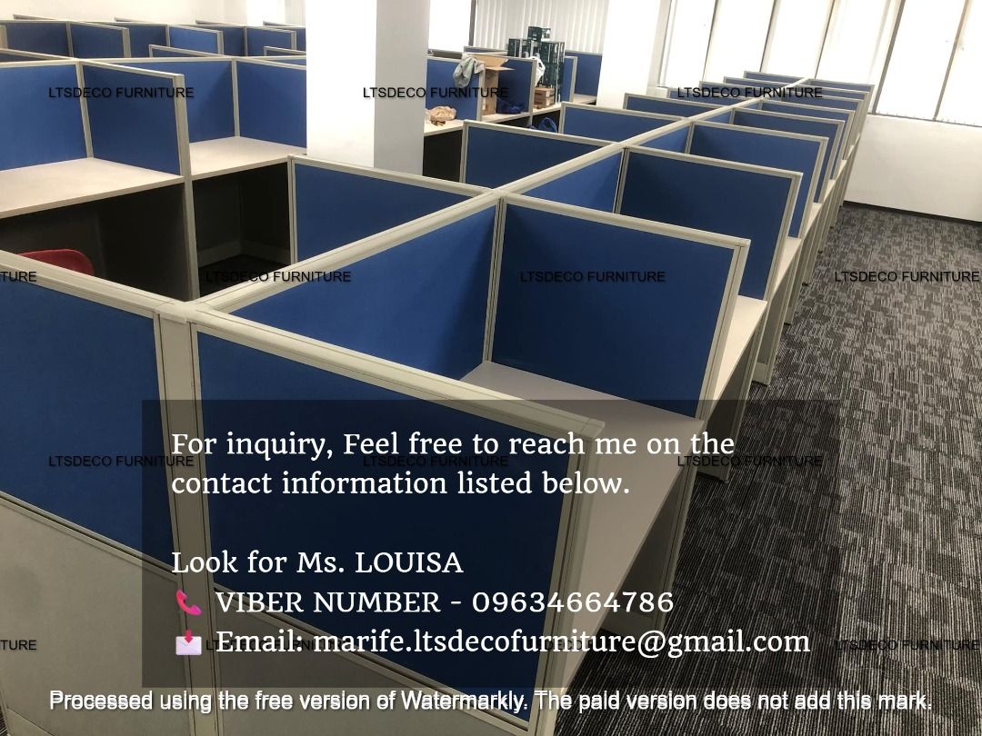 customized workstation modular office partition furnitures (Category: Office Furniture & Fixtures) located in Caloocan City. Submitted by cheska.ltsdeco (Listing ID 1465190039, Image 2). Description: 👉Are you looking for WORKSTATION, MODULAR CUBICLES OFFICE PARTITION, and OFFICE FURNITURE SUPPLIER? LTSDECO Furniture, is direct supplier, manufacturer, and trusted provider of high quality, affordable and durable modular office divider partition, h