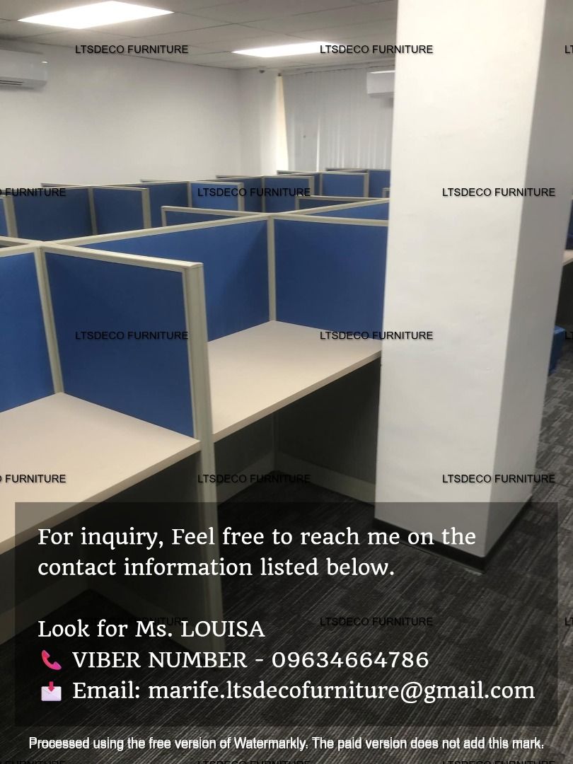 customized workstation modular office partition furnitures (Category: Office Furniture & Fixtures) located in Caloocan City. Submitted by cheska.ltsdeco (Listing ID 1465190039, Image 3). Description: 👉Are you looking for WORKSTATION, MODULAR CUBICLES OFFICE PARTITION, and OFFICE FURNITURE SUPPLIER? LTSDECO Furniture, is direct supplier, manufacturer, and trusted provider of high quality, affordable and durable modular office divider partition, h