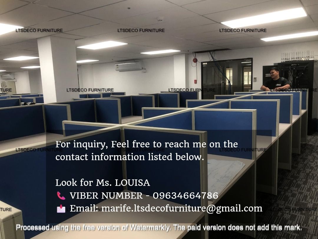 customized workstation modular office partition furnitures (Category: Office Furniture & Fixtures) located in Caloocan City. Submitted by cheska.ltsdeco (Listing ID 1465190039, Image 1). Description: 👉Are you looking for WORKSTATION, MODULAR CUBICLES OFFICE PARTITION, and OFFICE FURNITURE SUPPLIER? LTSDECO Furniture, is direct supplier, manufacturer, and trusted provider of high quality, affordable and durable modular office divider partition, h