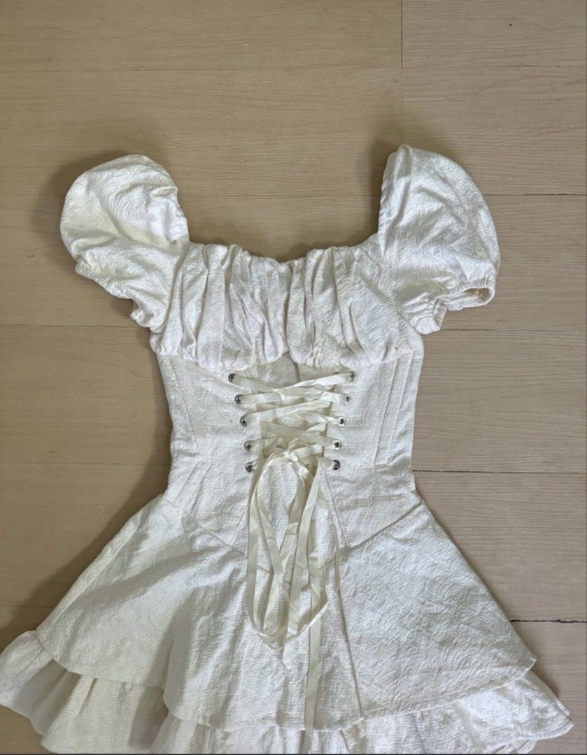 Cute Corset Dress like top (Category: Others Tops) located in Las Pinas. Submitted by jeonclerysse (Listing ID 1465178574, Image 1). Description: FOR SALE: 550PHP Worn a few times! A very cute outfit from Japan . Very quality fabric Size S, corset is adjustable Kindly send me a dm if you’re interested. MOP: Gcash, gotyme MOD: J&T , flash express Thank you :) .