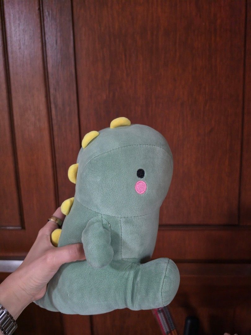 Cute Green Dinosaur Stuff Toy (Category: Plushies & Soft Toys) located in Quezon City. Submitted by snowflakes.specials (Listing ID 1465235434, Image 2). Description: Displayed only.