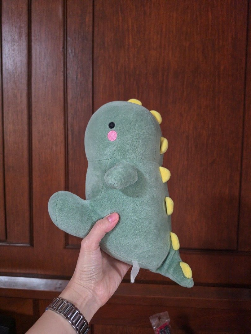 Cute Green Dinosaur Stuff Toy (Category: Plushies & Soft Toys) located in Quezon City. Submitted by snowflakes.specials (Listing ID 1465235434, Image 1). Description: Displayed only.