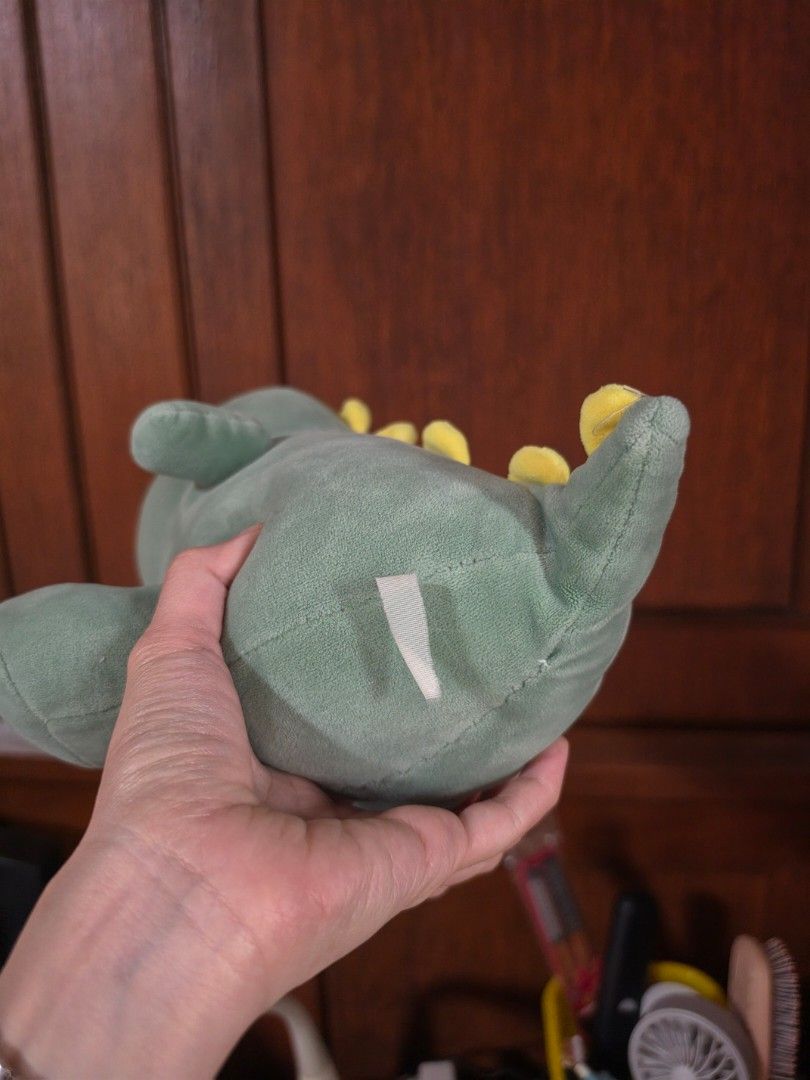 Cute Green Dinosaur Stuff Toy (Category: Plushies & Soft Toys) located in Quezon City. Submitted by snowflakes.specials (Listing ID 1465235434, Image 3). Description: Displayed only.