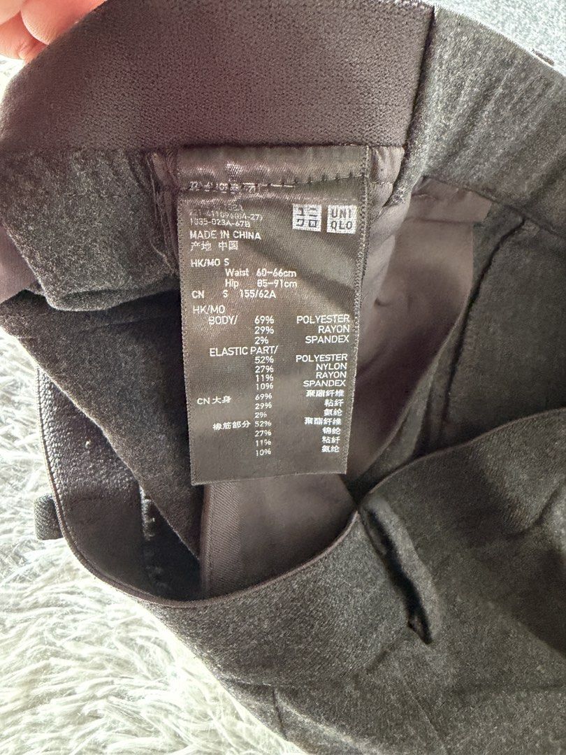 Dark Grey Tailored Trousers (Category: Other Bottoms) located in Manila. Submitted by kez0020 (Listing ID 1465227057, Image 2). Description: - Color: Dark Grey - Fit: Straight leg cut - Style: Minimalist, clean front - Features: Side pockets, belt loops - Closure: Standard button and zip fly - Versatility: Great for work or casual days.
