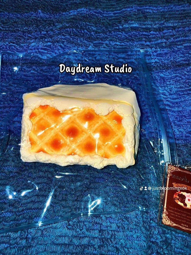 Daydream Studio Waffle Cake Squishy (Category: Designer & Blind Box Toys) located in Paranaque City. Submitted by seventeencaratxox (Listing ID 1465175467, Image 1). Description: A massive collection of authentic, premium, realistic slow-rise squishies from popular makers, including Daydream Studio, Silicoco, Silence, Crazy Gugu, Dongdong, Maorong, Zhangok, Squishy Bakery & more! ✨ 🍰 Imported from overseas 🧁 Cute & realistic designs — cakes, ta
