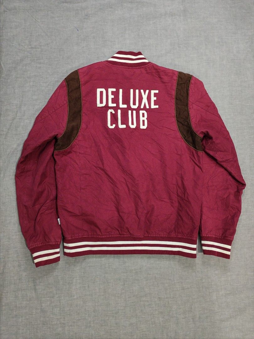 deluxe clothing varsity jacket (Category: Coats, Jackets and Outerwear) located in Baguio. Submitted by used_clothing2600 (Listing ID 1465206218, Image 2). Description: deluxe clothing varsity jacket made in japan size large verygood condition pit to pit 21 length 26 P 1,000.