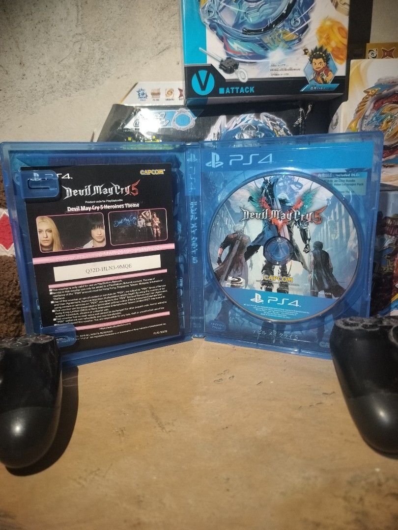 Devil May Cry 5 PS4 Game (Category: PlayStation) located in Manila. Submitted by para_morir (Listing ID 1465359496, Image 2). Description: Devil May Cry 5 for PlayStation 4. Case, disc, and insert booklet included. Rated for 1 player with online multiplayer support up to 3 (used code) players. Requires 33GB or more hard drive space. Region code for home use only..